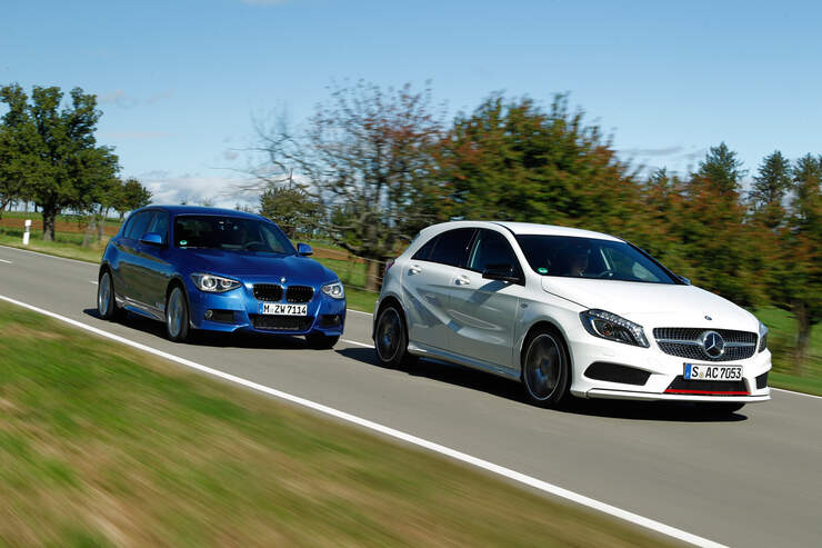 Test Bmw 125i Gegen Mercedes A 250 Sport Wie Sportlich Ist Die Premium Kompaktklasse Auto Motor Und Sport