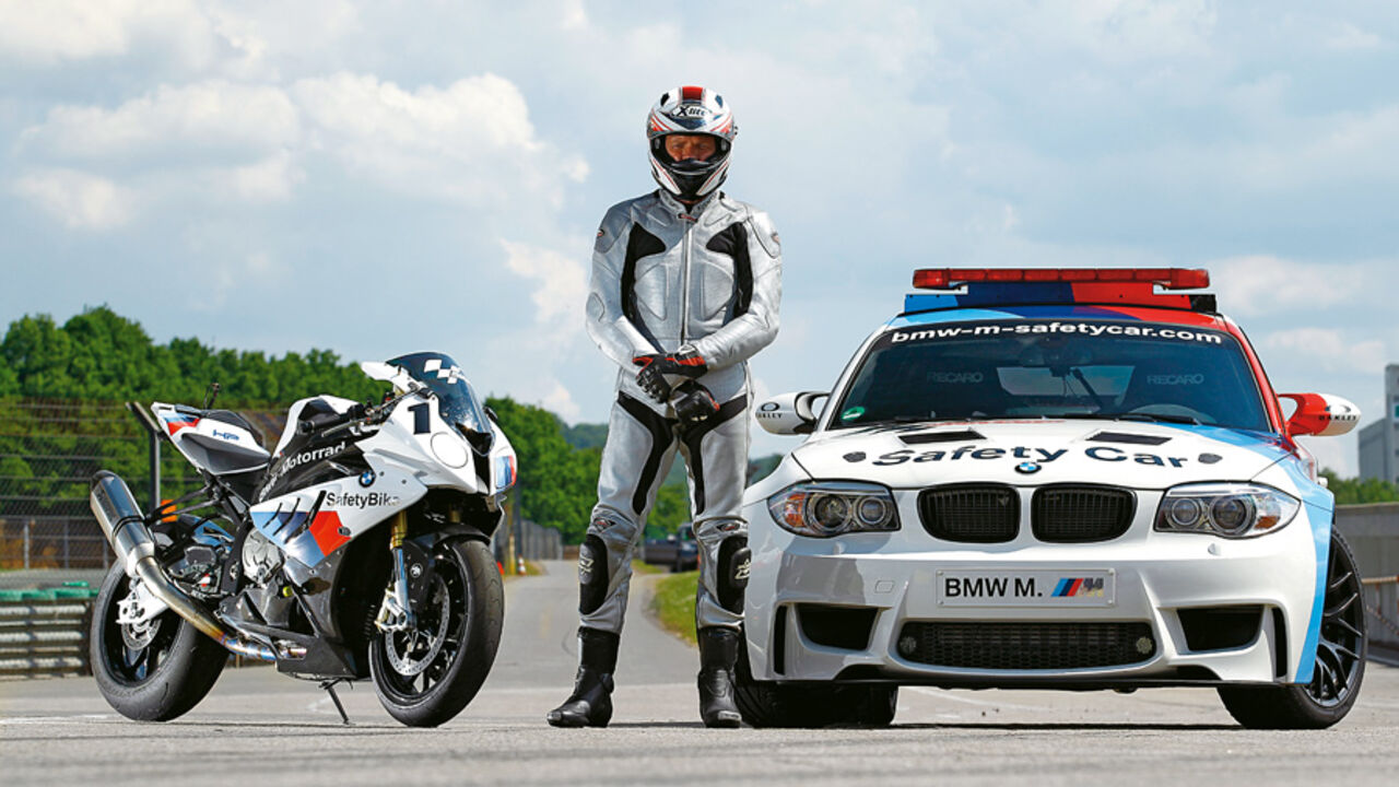 BMW-Duell Auto gegen Motorrad: Car vs. Bike auf dem Sachsenring