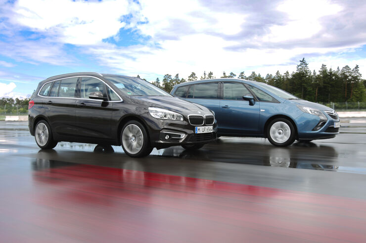 Bmw 218d Und Opel Zafira 1 6 Cdti Test Siebensitzer Im Vergleich Technische Daten Auto Motor Und Sport