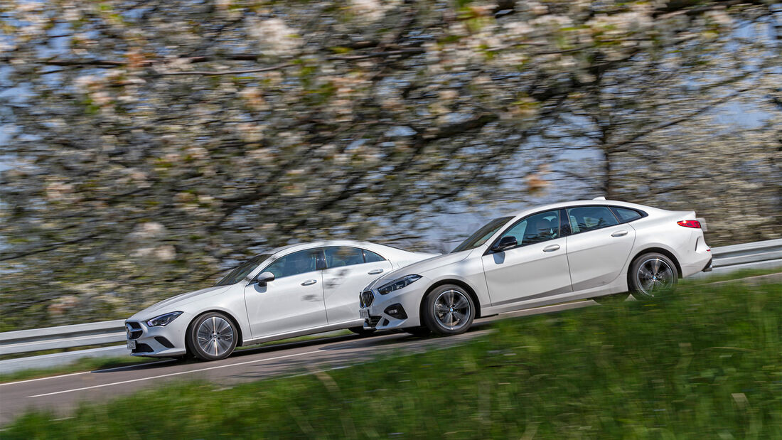 BMW 218i Gran Coupé, Mercedes CLA 180, VT, ams1520