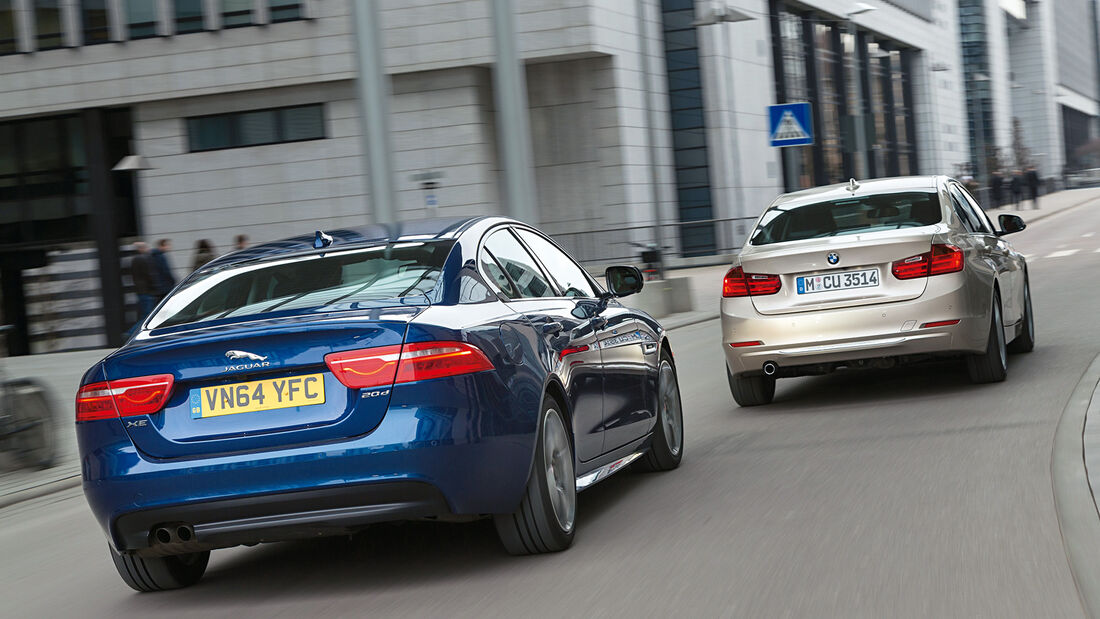 BMW 320d, Jaguar XE 20d, Heckansicht