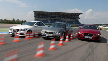 BMW 320d, Jaguar XE 20d, Mercedes C 250 d