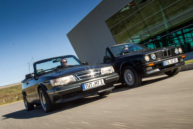 BMW 320i Cabrio, Saab 900 S Cabrio, Frontansicht