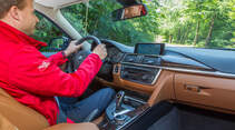 BMW 330d, Cockpit, Fahrersicht