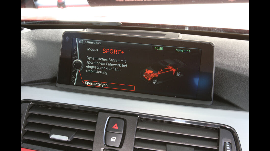 BMW 335i Sport Line, Bildschirm, Fahreinstellung