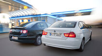 BMW 3er 320d Efficient Dynamics Edition, VW Passat Blue TDI