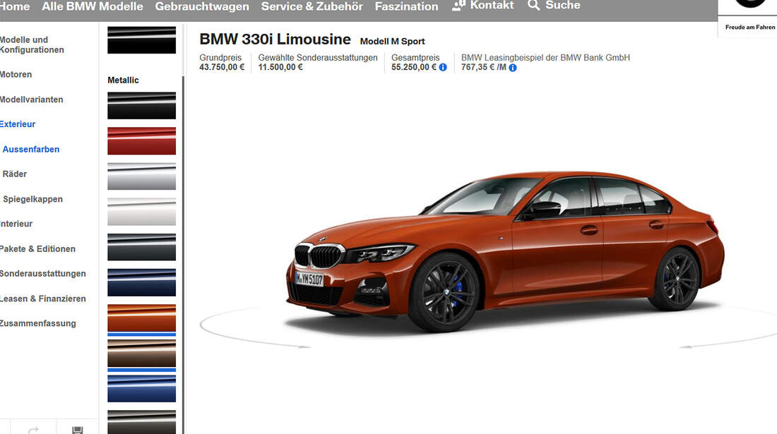 Konfiguration Bmw