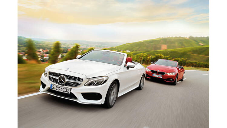 Bmw 4i Cabrio Und Mercedes C 0 Cabriolet Im Test Auto Motor Und Sport