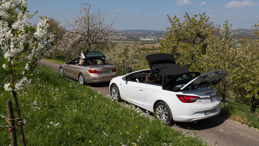 BMW 420i Cabriolet, Opel Cascada 1.6 Ecotec Turbo, Seitenansicht