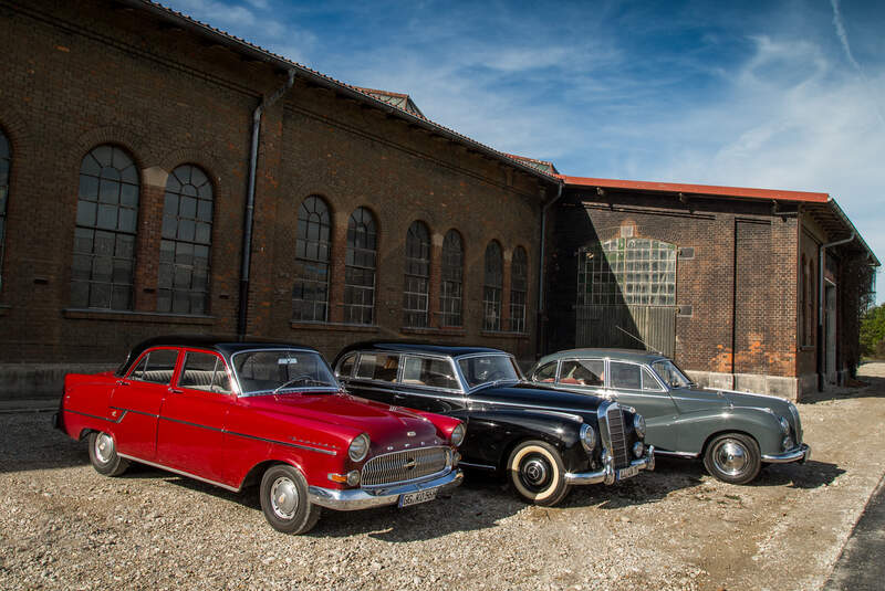 BMW 502, Mercedes 300, Opel Kapitän, Seitenansicht