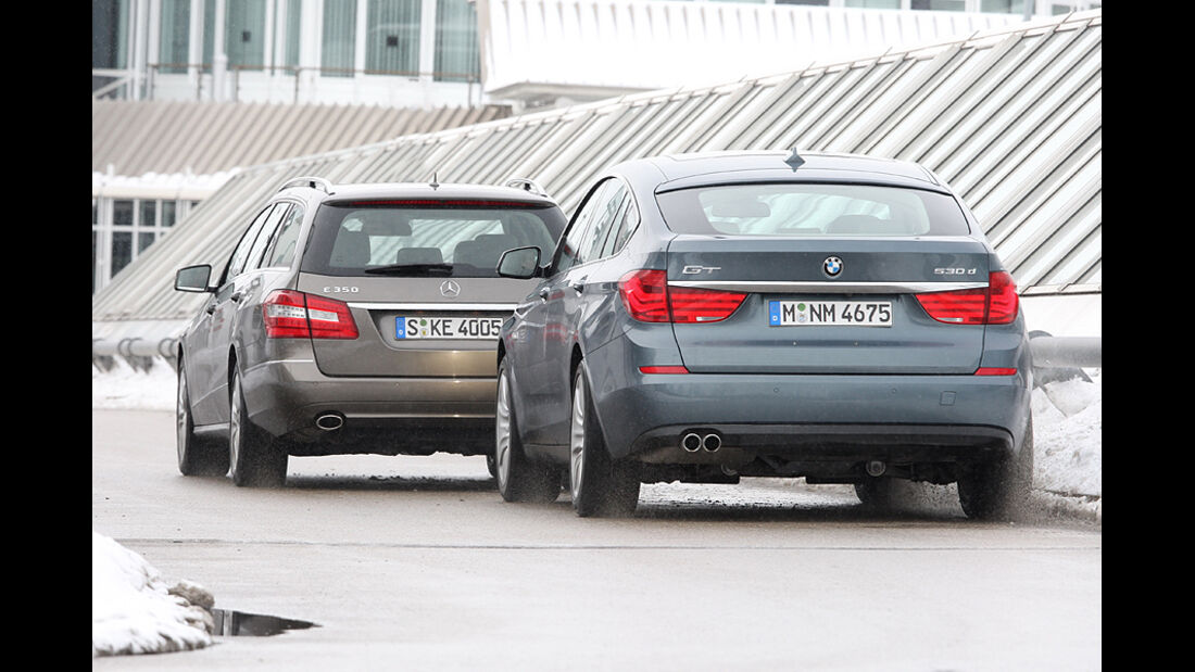 BMW 530d GT und Mercedes E 350 CDI T-Modell