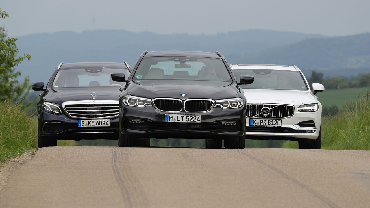 Test: BMW 530d Touring, Mercedes E 350d T, Volvo V90 D5