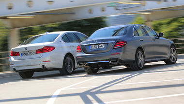 BMW 530e iPerformance Luxury Line, Mercedes E 350 e Avantgarde, Exterieur