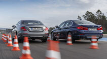 BMW 530i Luxury Line, Mercedes E 300 AMG Line, Exterieur