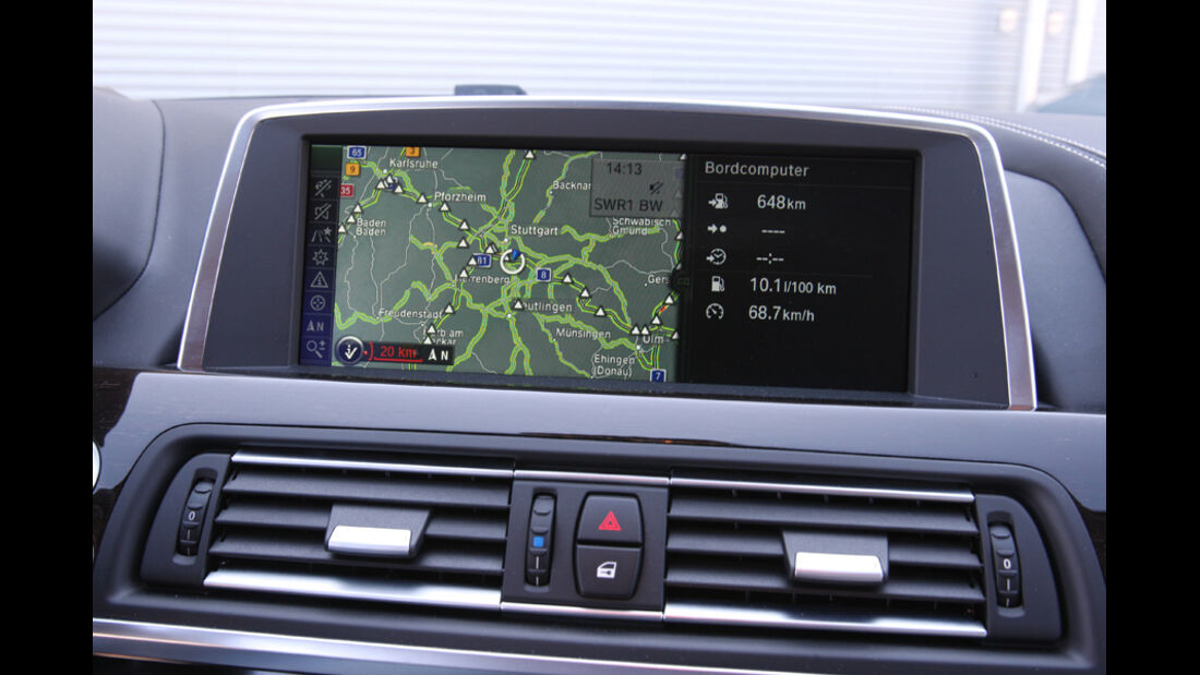 BMW 640i Coupe, Navi, Bildschirm