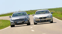 BMW 640i Gran Coupé, Mercedes CLS 350, Frontansicht