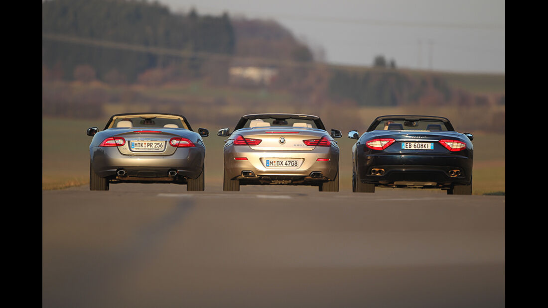 BMW 650i Cabrio, Maserati Gran Cabrio, Jaguar XK Cabrio
