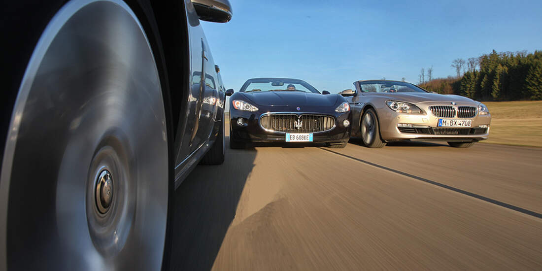 Cabrio-Vergleich: BMW 6er vs. Jaguar XK und Maserati Gran Cabrio - auto ...