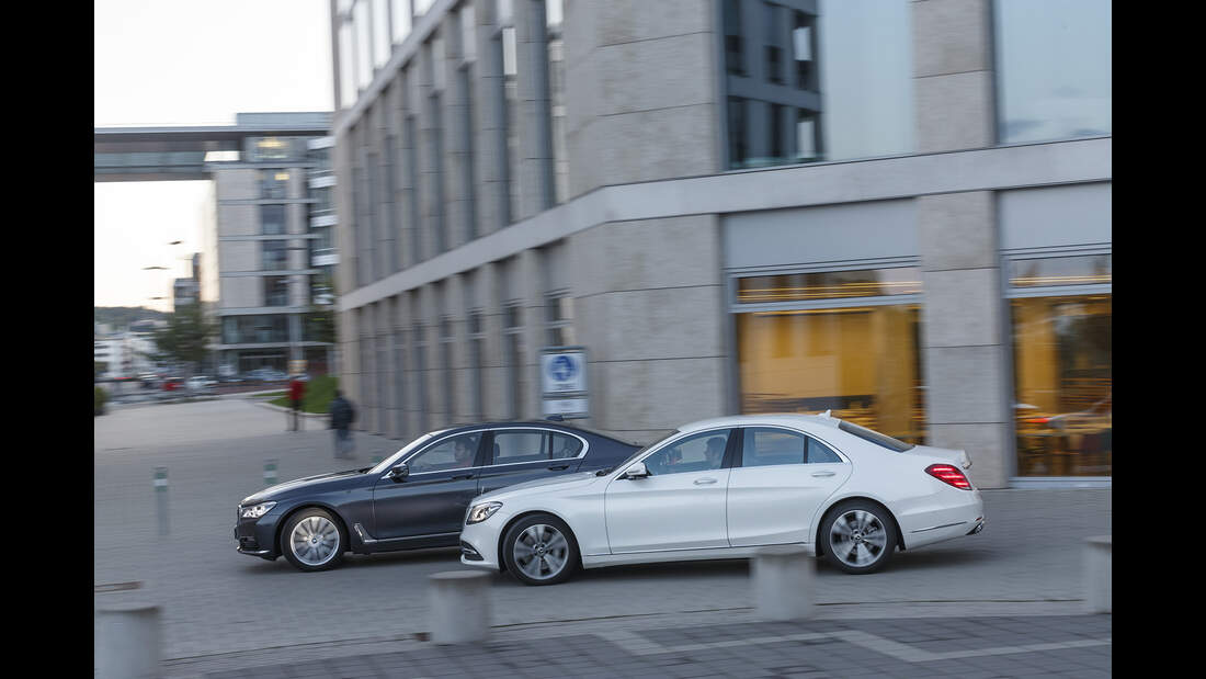 Mercedes S450 4Matic gegen BMW 740i Vergleichstest | AUTO MOTOR UND SPORT