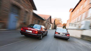 BMW 750 iL, Mercedes-Benz 600 SEL, Heckansicht