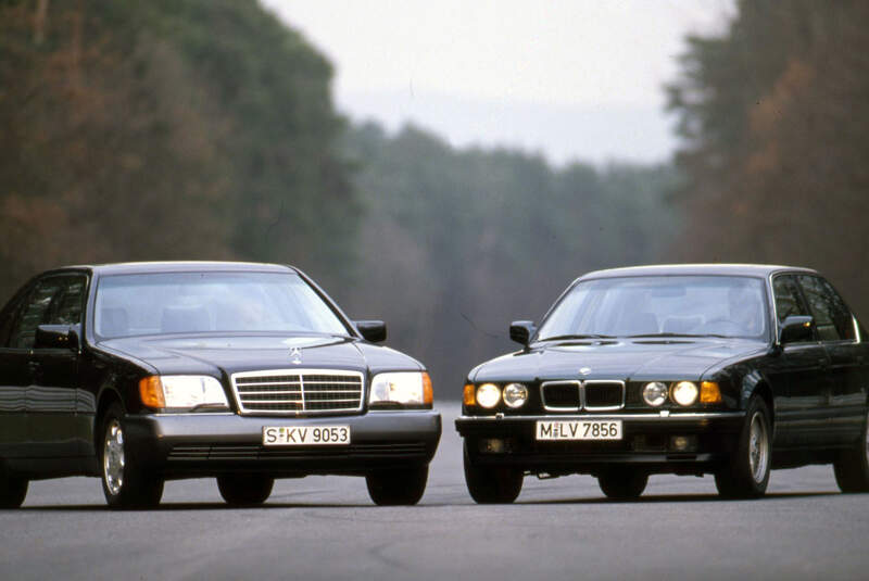 BMW 750iL E32 und Mercedes-Benz 600 SEL V140 im Vergleichstest auto motor und sport 18/1991