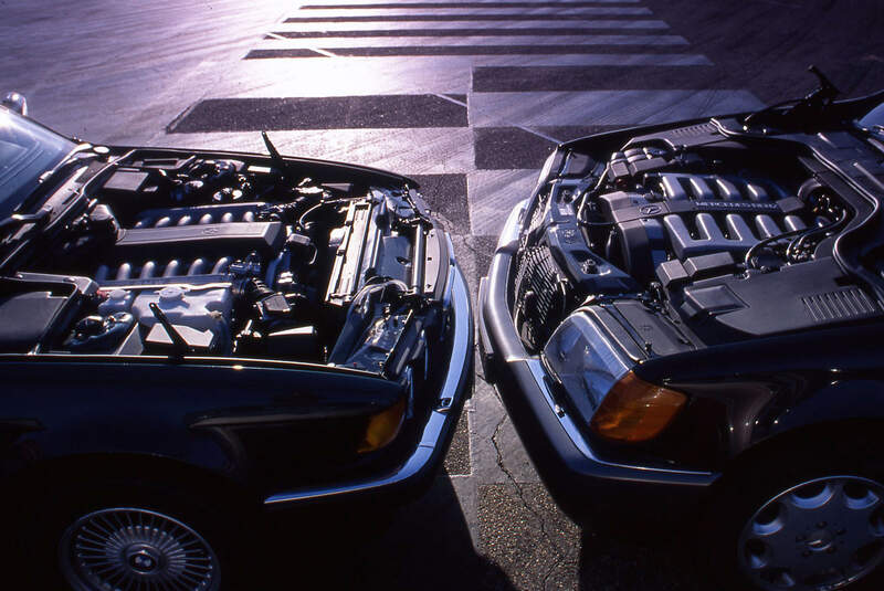BMW 750iL E32 und Mercedes-Benz 600 SEL V140 im Vergleichstest auto motor und sport 18/1991