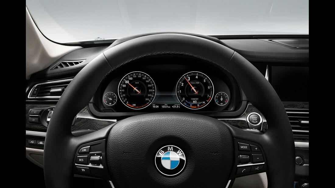 BMW 7er, Lenkrad, Instrumente