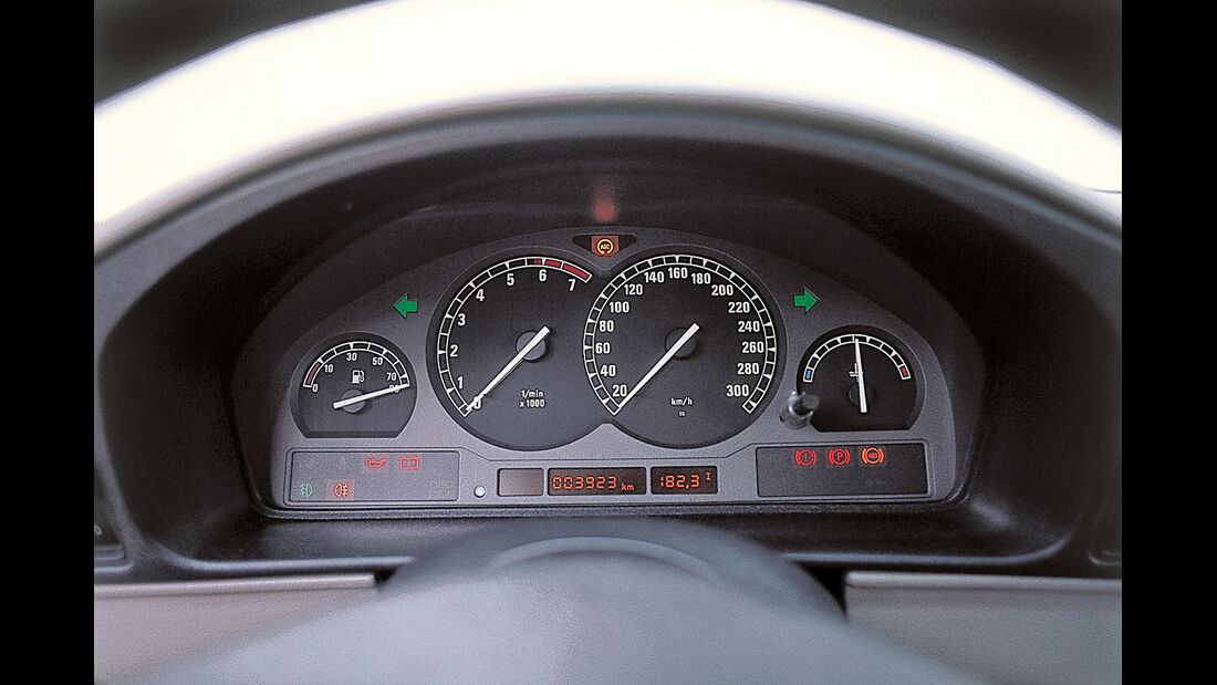 BMW 850i, Rundinstrumente