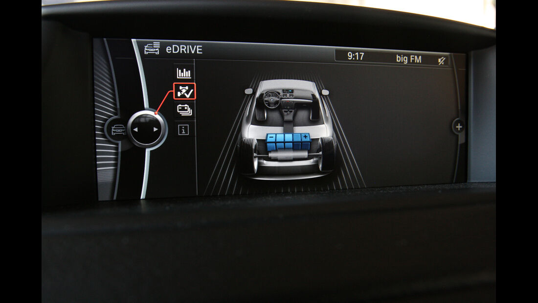 BMW Active E, Bildschirm, Antrieb, Anzeige