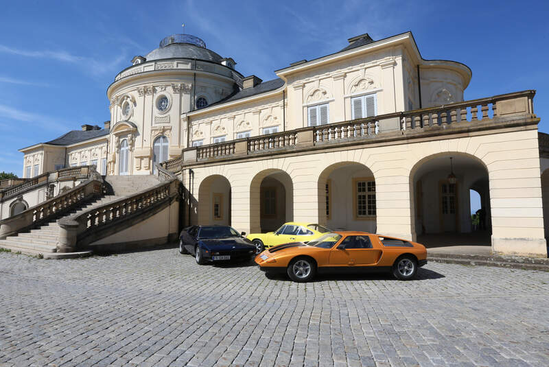 BMW M1, Mercedes C111, Porsche Carrera RS 2.7, Seitenansicht