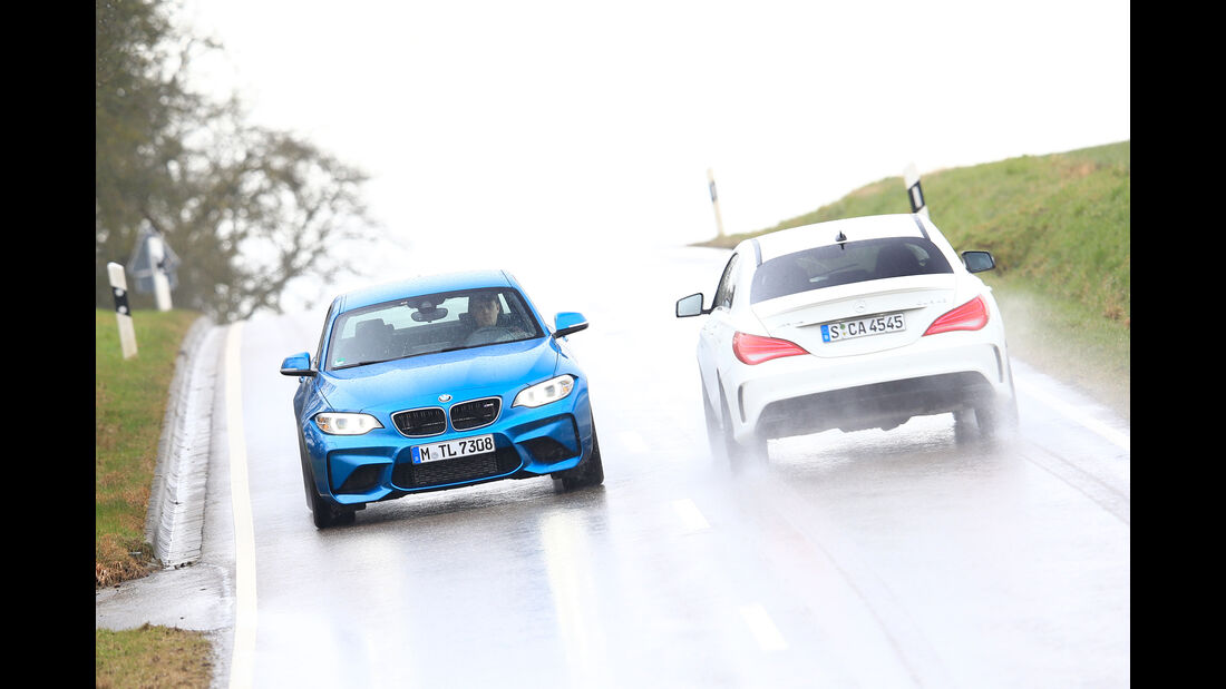BMW M2, Mercedes-AMG CLA 45, Ausfahrt