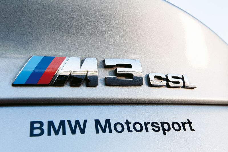 BMW M3 CSL, Emblem, Typenbezeichnung