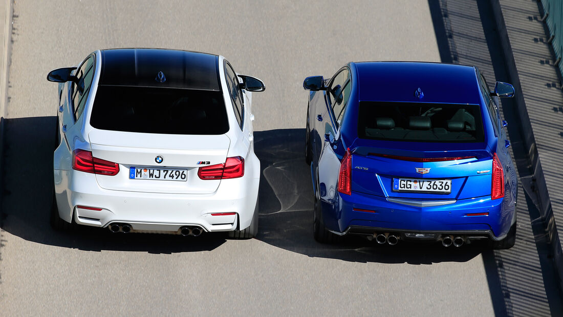 BMW M3 Competition, Cadillac ATS-V, Heckansicht
