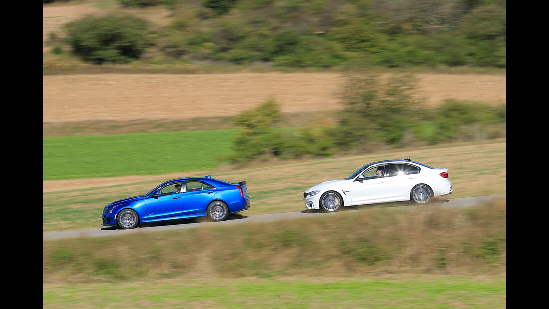 BMW M3 Competition, Cadillac ATS-V, Seitenansicht