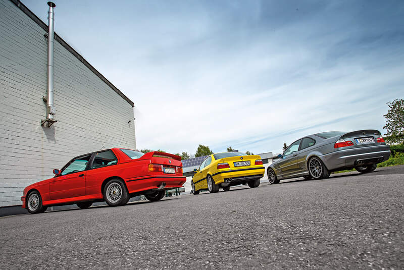 BMW M3 E30, E36, E46, Heckansicht