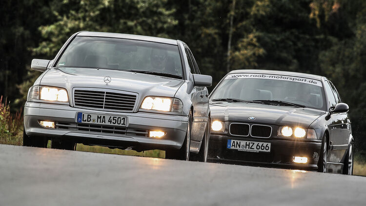 Bmw M3 E36 Limousine Und Mercedes C36 Amg W202 Auto