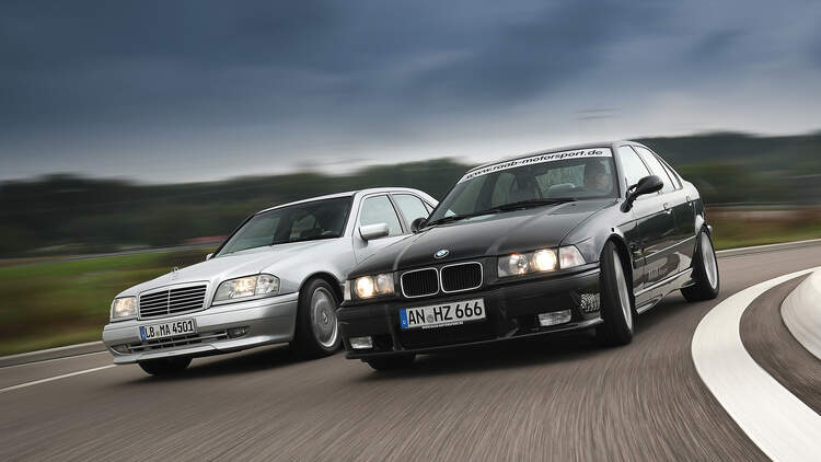 Bmw M3 E36 Limousine Und Mercedes C36 Amg W202 Auto Motor Und Sport