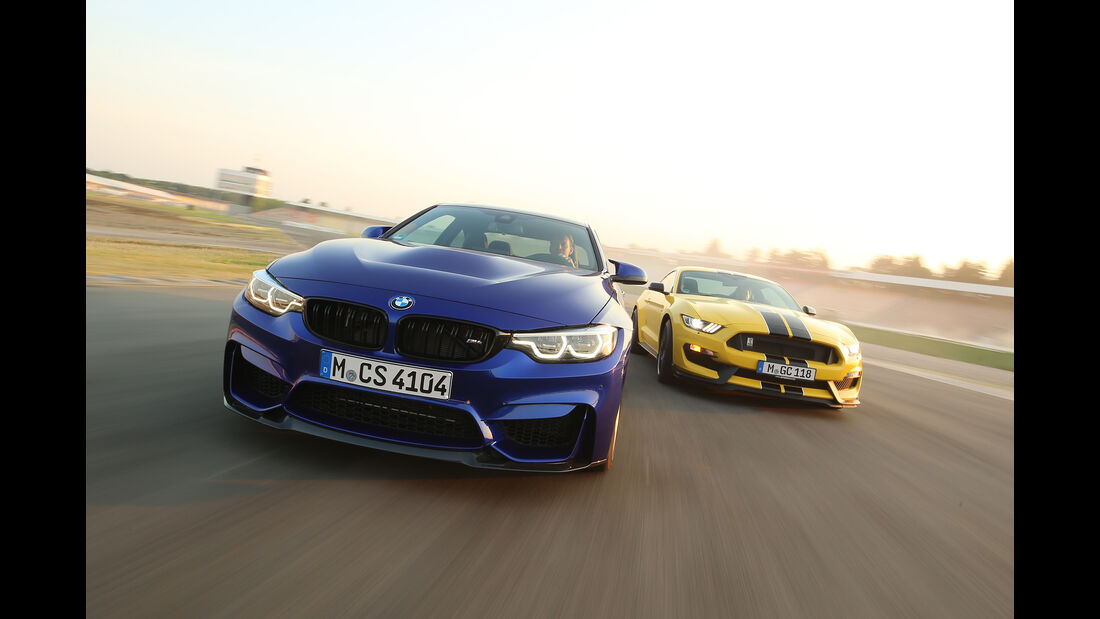 BMW M4 CS, Mustang Shelby GT350, Front