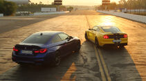BMW M4 CS, Mustang Shelby GT350, Heck