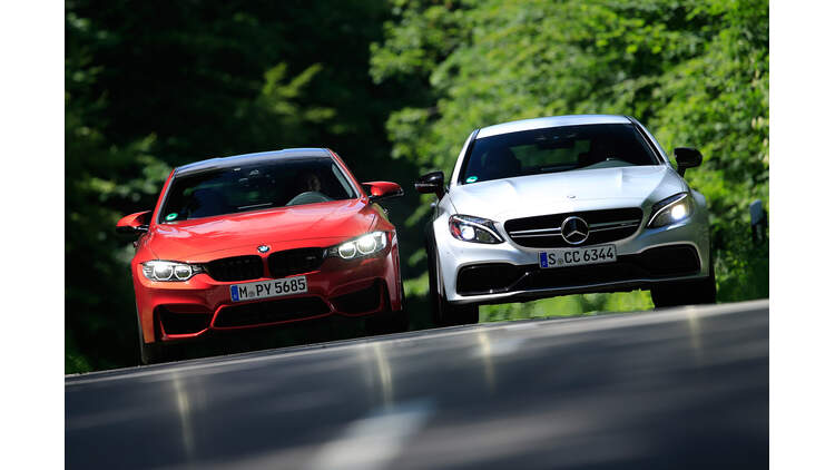 Bmw M4 Coupe Und Mercedes Amg C 63 S Coupe Im Test Auto Motor Und Sport