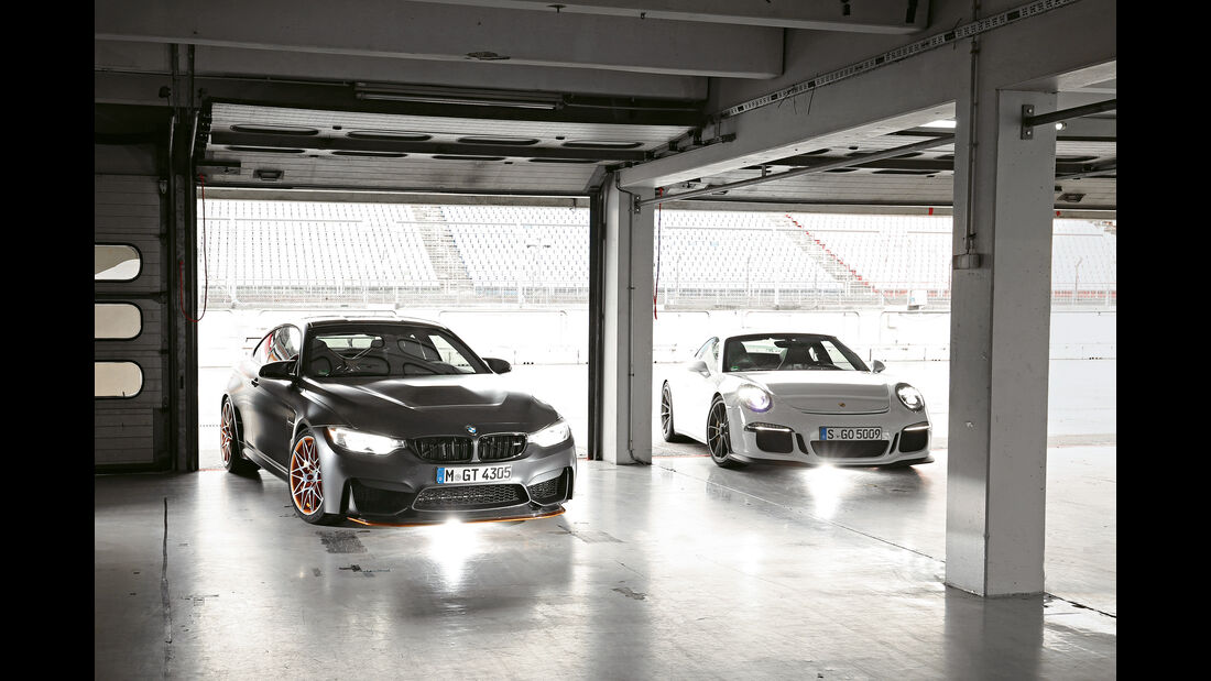 BMW M4 GTS, Porsche 911 GT3, Frontansicht