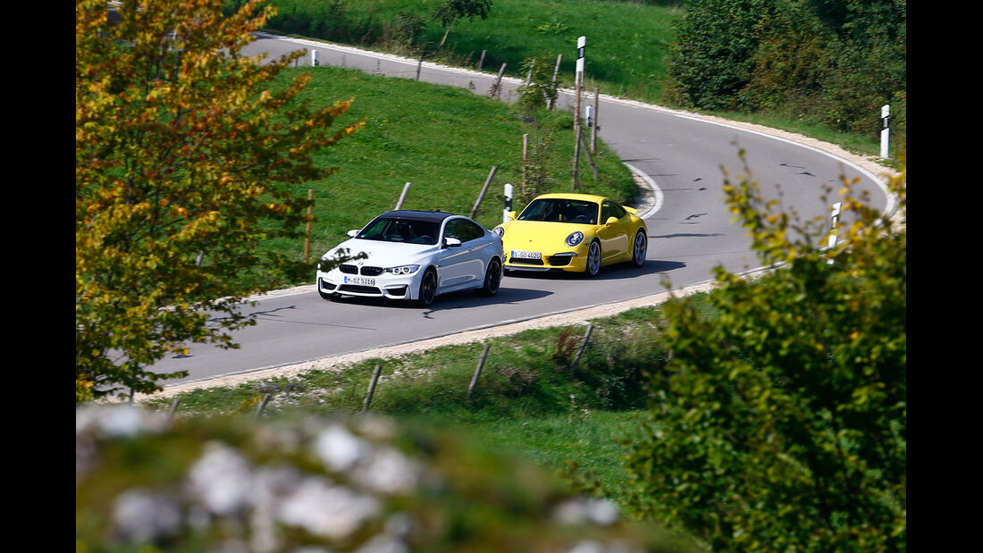 BMW M4, Porsche 911 Carrera S, Frontansicht