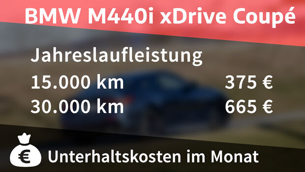 BMW M440i xDrive Coupé, Kosten und Realverbrauch
