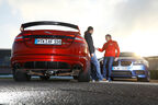 BMW M5 Competition, Jaguar XFR-S, Heckansicht