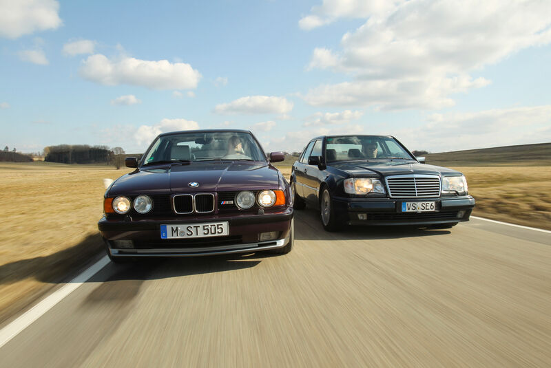 BMW M5, Mercedes-Benz E 500, Frontansicht
