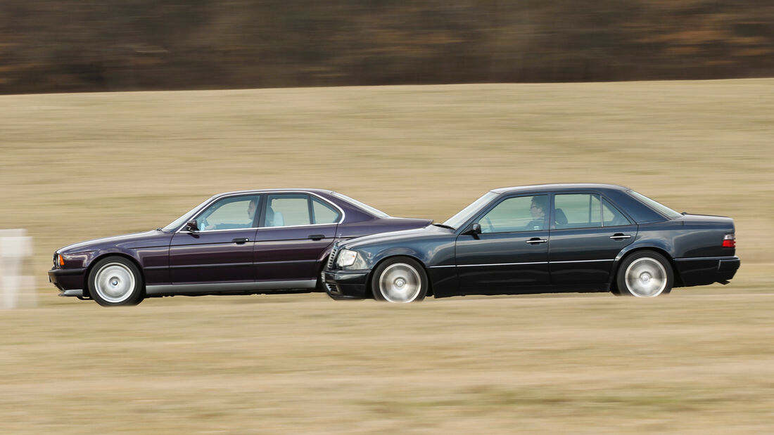 BMW M5, Mercedes-Benz E 500, Seitenansicht