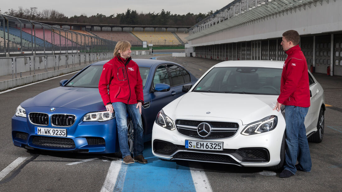 BMW M5, Mercedes E 63 AMG, Frontansicht