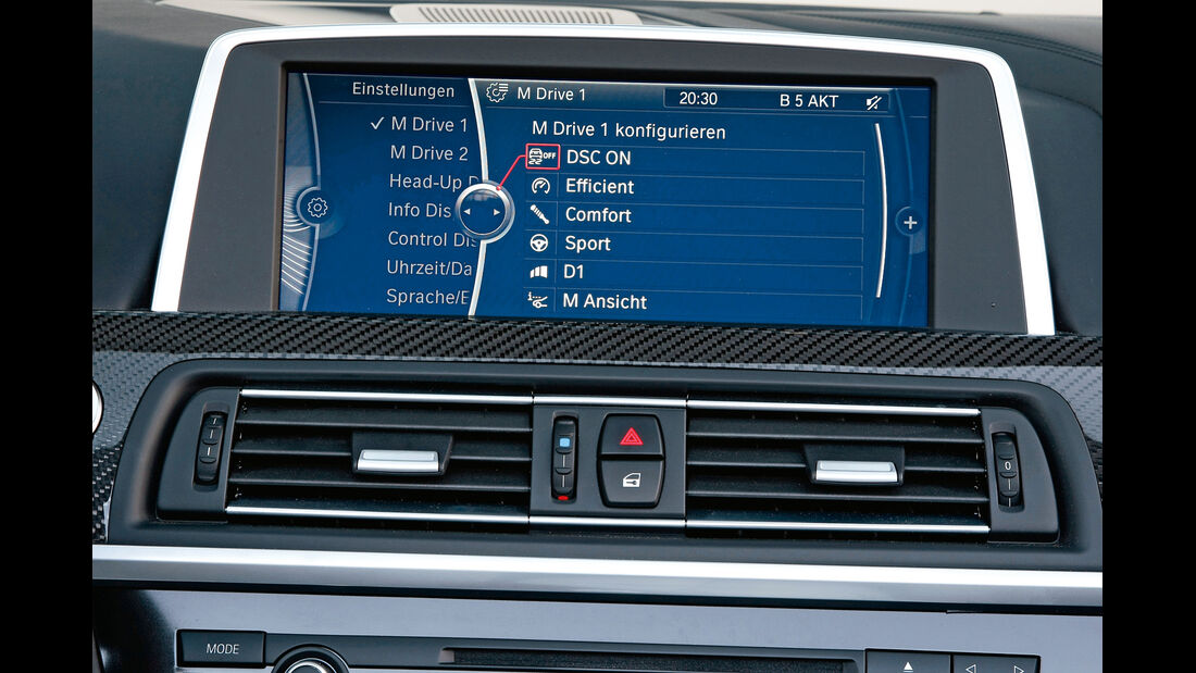 BMW M6 Cabrio, Bildschirm, Bordcomputer