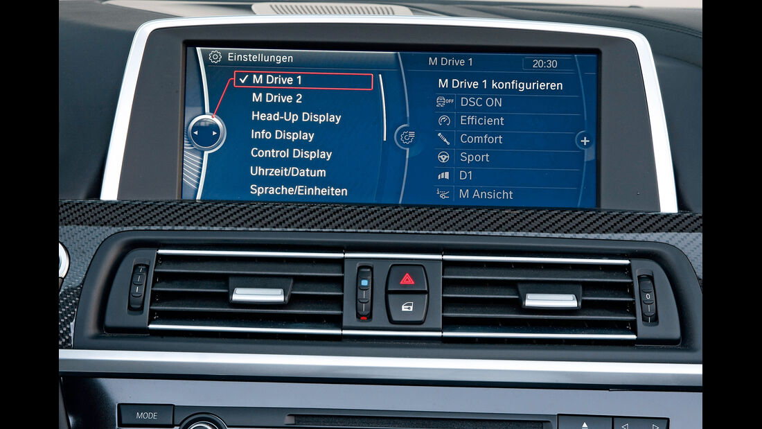 BMW M6 Cabrio, Bildschirm, Bordcomputer