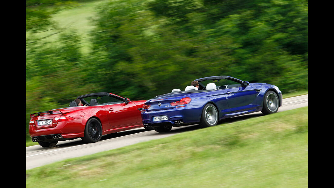BMW M6 Cabrio, Jaguar XKR-S Cabrio, Seitenansicht